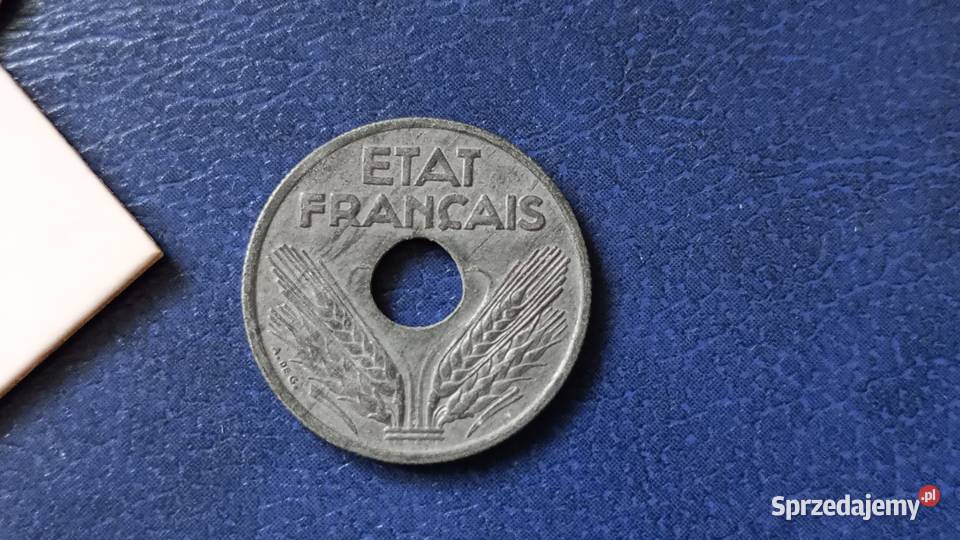 Stare monety 10 centym 1943 Francja Lesko
