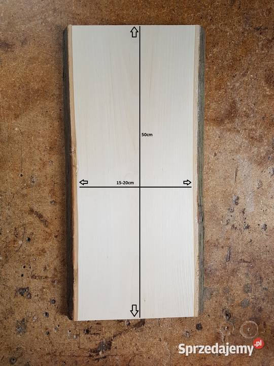 Deska lipowa z korą 50x175x25 rzeźba ikony Łódź sprzedam