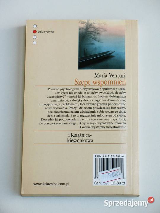 Szept wspomnień Maria Venturi Rok wydania 2001 Kraków