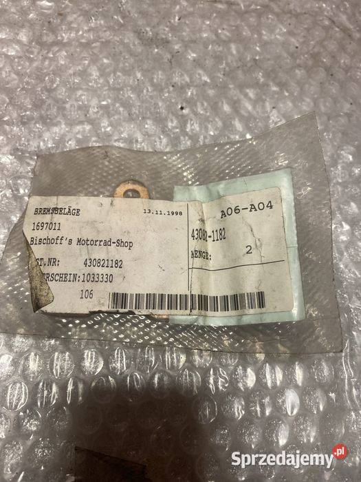 Kawasaki Ninja ZX7RR ZX 750 klocki hamulcowe Pozostałe Pozostałe wielkopolskie sprzedam
