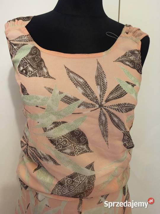 łososiowy letni komplet Rozkloszowana  Częstochowa