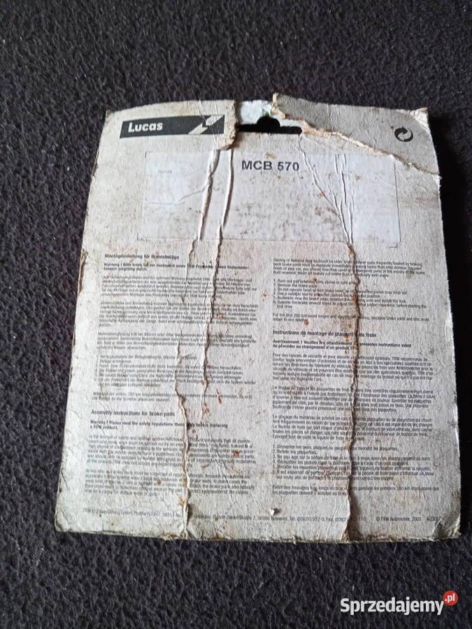 Lucas okładziny hamulcowe MCB 570 do Hondy CB sprzedam