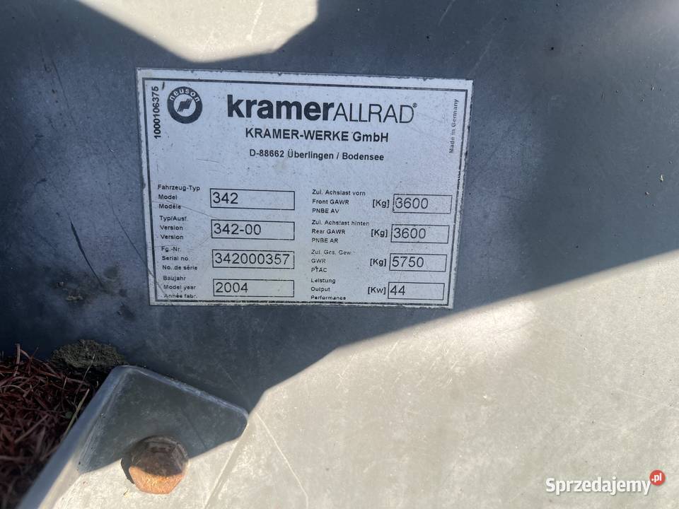 Kramer Allrad 380 2004 r widłyłyżka wielkopolskie Małoszyna