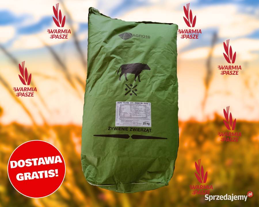 Agro Krowa 20 Premium Plus 25 Mieszanka paszowa wielkopolskie Gostyń