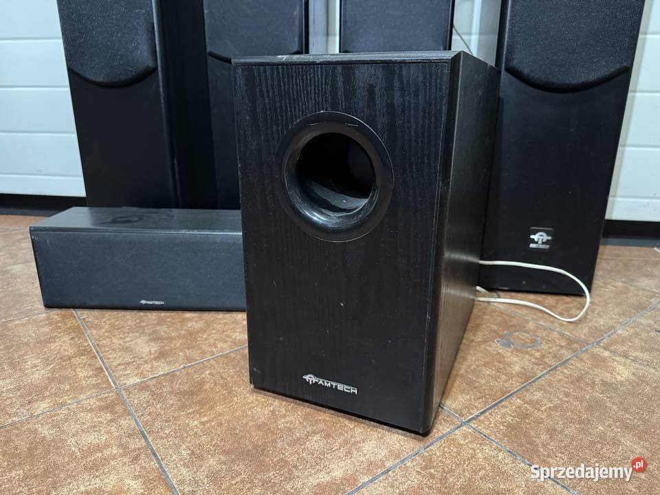 Zestaw głośniki kolumny AMTECH 61 czarne śląskie Świętochłowice sprzedam