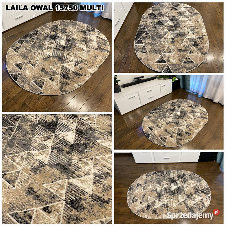 DYWAN OWALNY 160X230 GĘSTY WŁOS LAILA 15750 1.6m Białystok