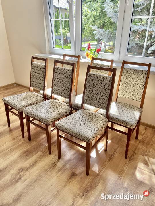 Zestaw 6 drewnianych krzeseł Krzesła mazowieckie Siedlce sprzedam