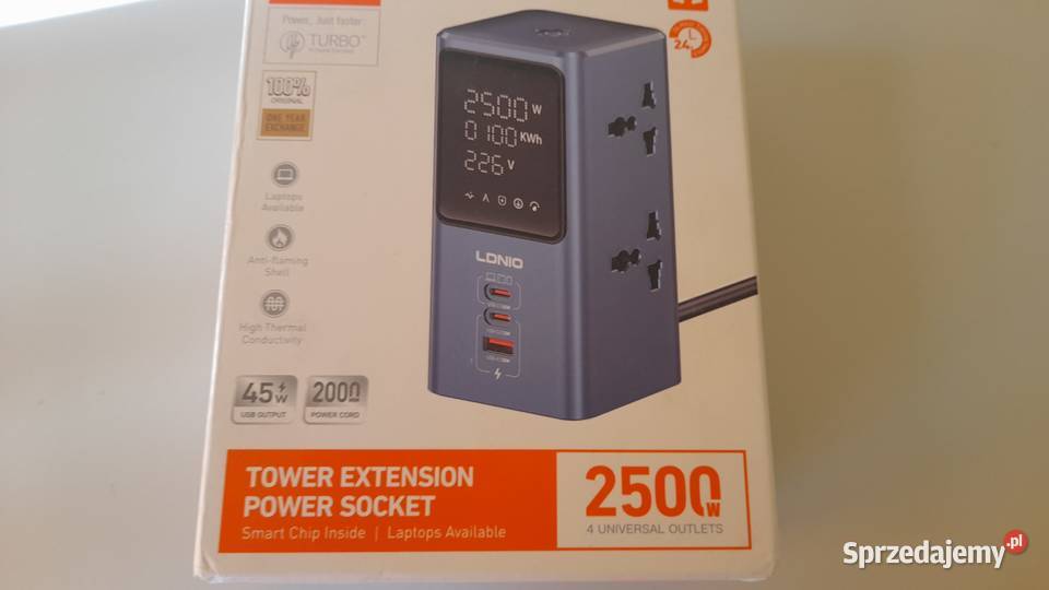 Power bank 2500W LONIO 140W szybkie ładowanie Szadek
