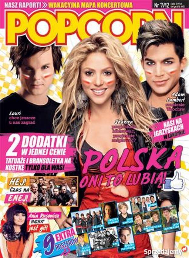 POPCORN 2012 07 LAMBERT ADAM SHAKIRA LAUN Warszawa sprzedam