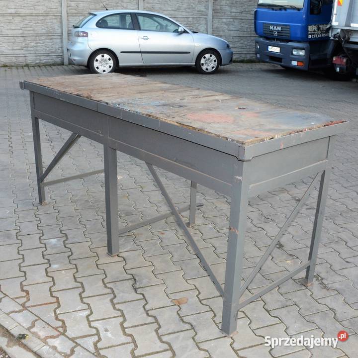 Stół warsztatowy narzędziowy roboczy z Wojska Nowy Gózd
