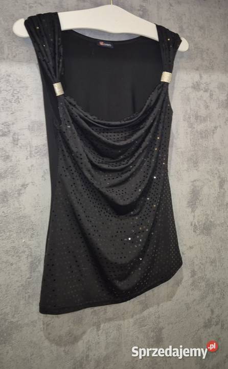 Bluzka damska czarna błyszcząca 38M łódzkie Łódź
