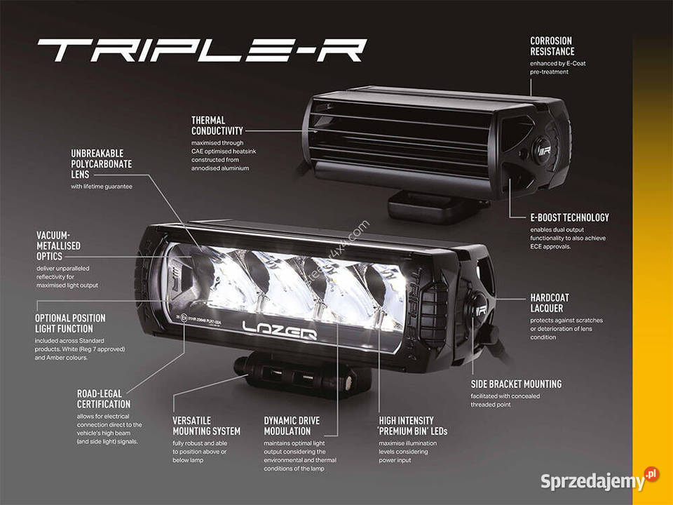 Zestaw dwóch lamp LAZER TRIPLER 850 Elite Gen2 uniwersalne warmińsko-mazurskie Pasłęk