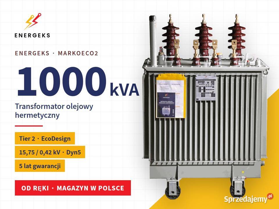 Nowy transformator 1000 kVA 1575 kV420 V ręki mazowieckie