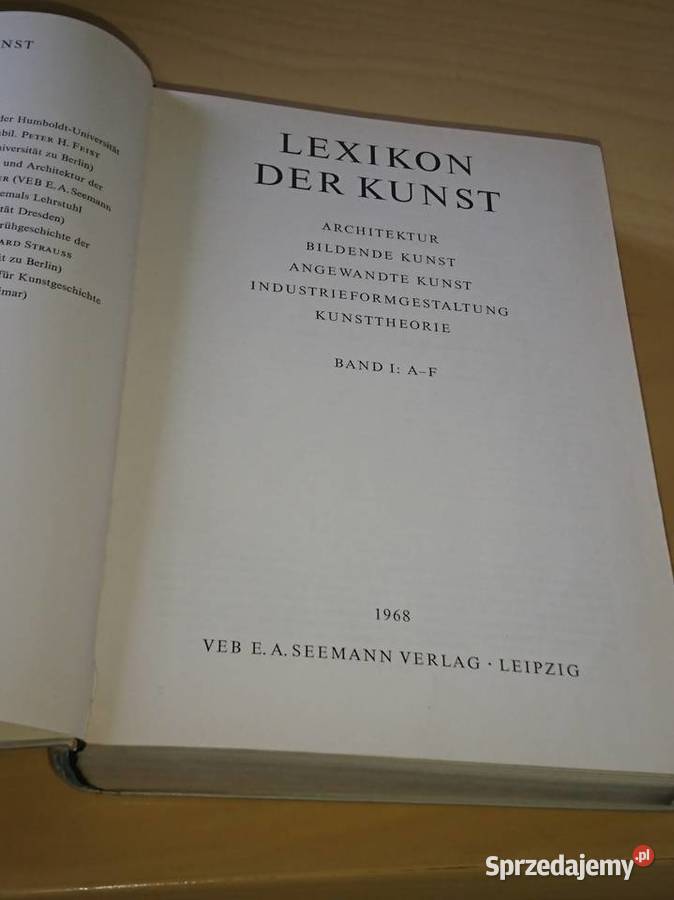 Ksiażka Lexikon der Kunst tom I AF 1968 sztuka Warszawa sprzedam