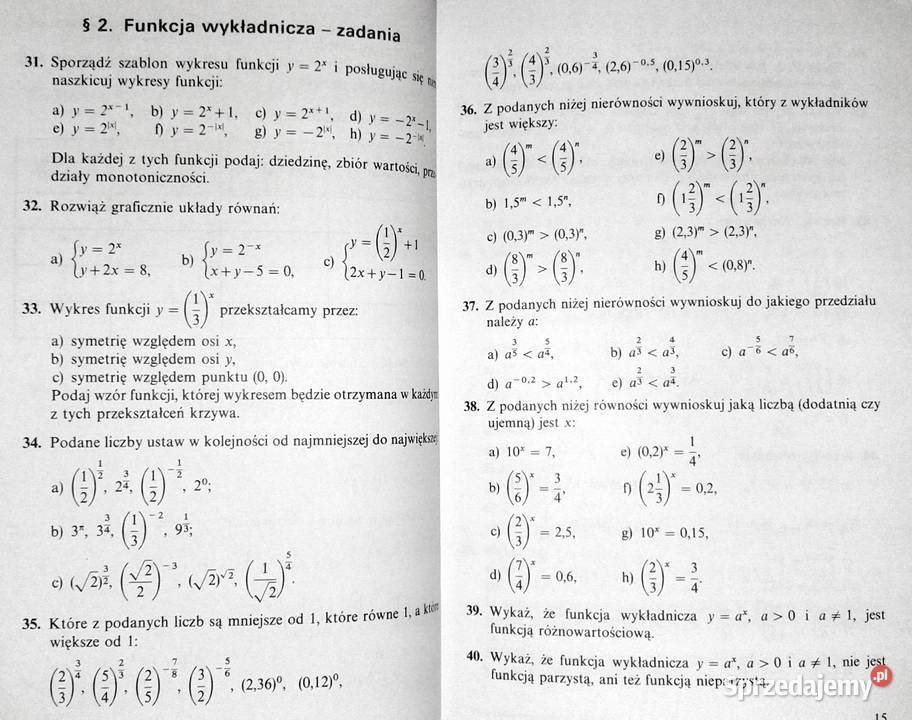 Zbiór zadań z matematykikl kl 34 LO Norbert Chełm