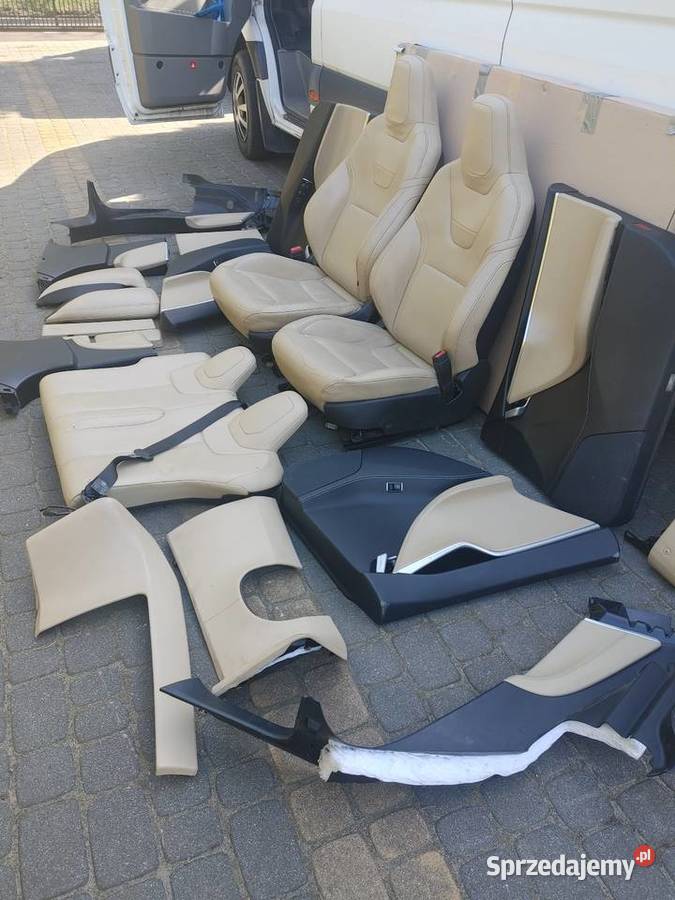 Tesla S kremowa tapicerka całość osobno pomorskie Gdynia