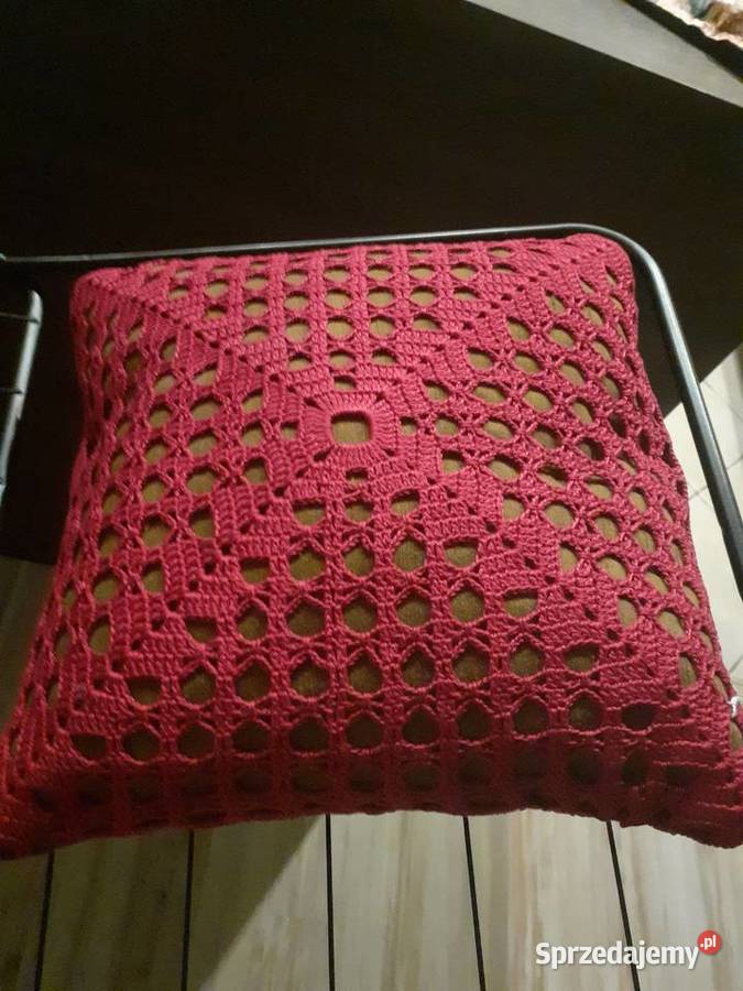 poduszka ozdobna szydełkowa ażurowa Gdańsk