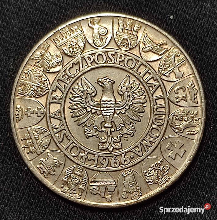 Moneta 100 1966r Mieszko i Dąbrówka srebro Poznań