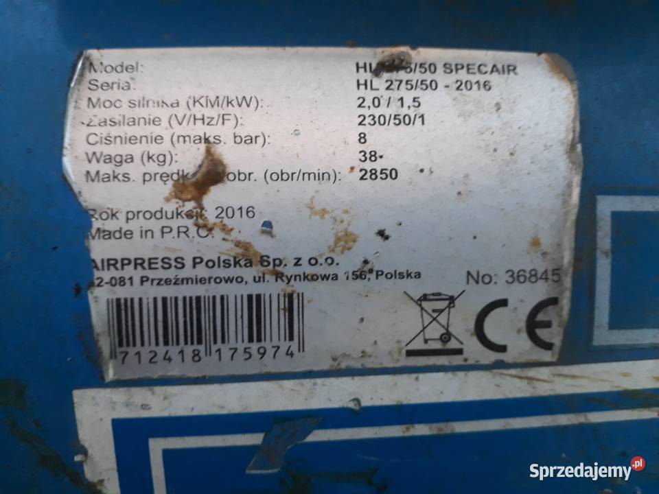 Kompresor sprężarka 50l Środa Wielkopolska