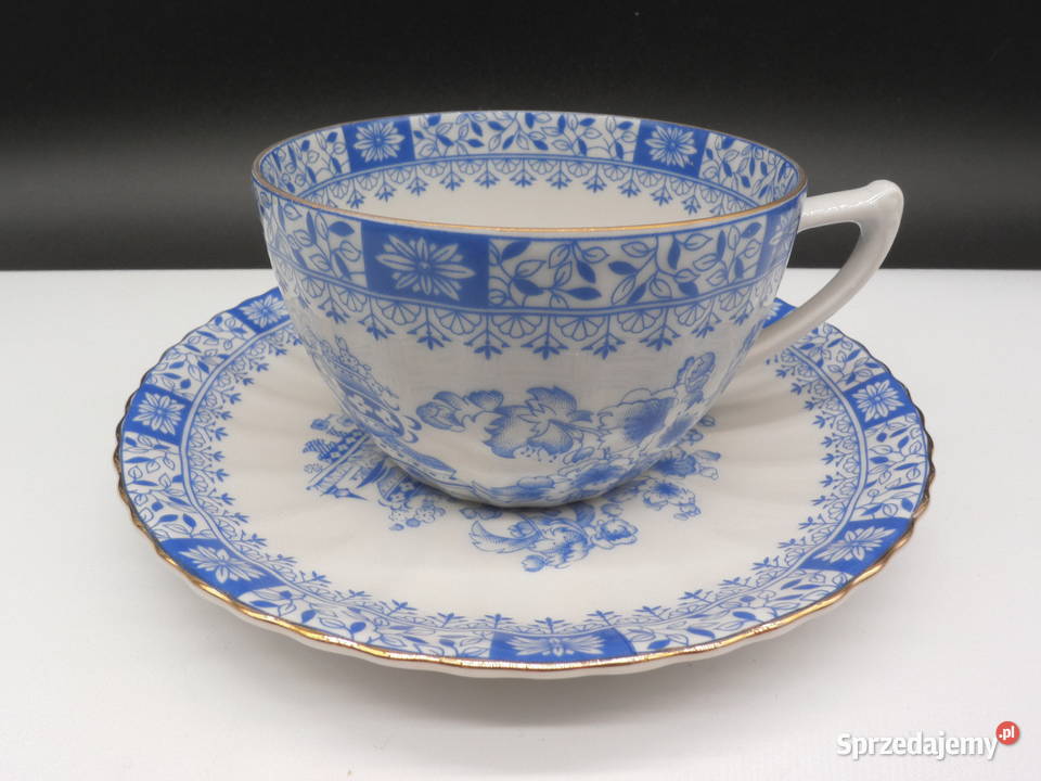 Filiżanka ze Spodkiem Seltmann Weiden China Blau Antyki, Sztuka, Kolekcje Raszków
