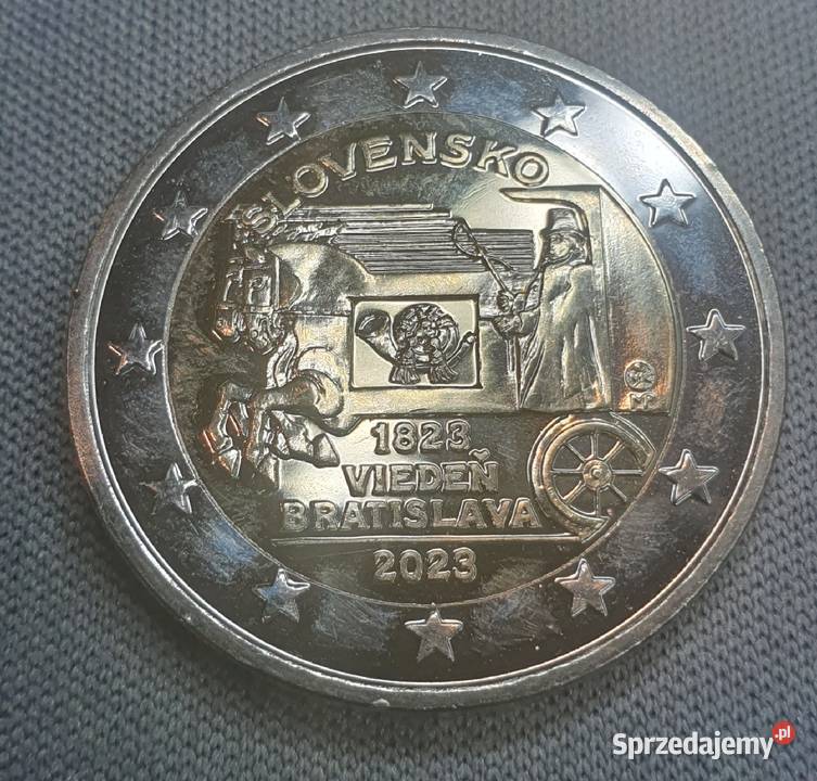 2 euro 2023 Słowacja 200 rocznica poczty konnej dolnośląskie Wałbrzych