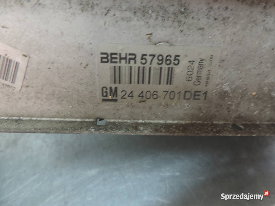CHLODNICA INTERCOOLER OPEL ZAFIRA A 20 DTI osobowe Układ chłodzenia Nowy Sącz sprzedam