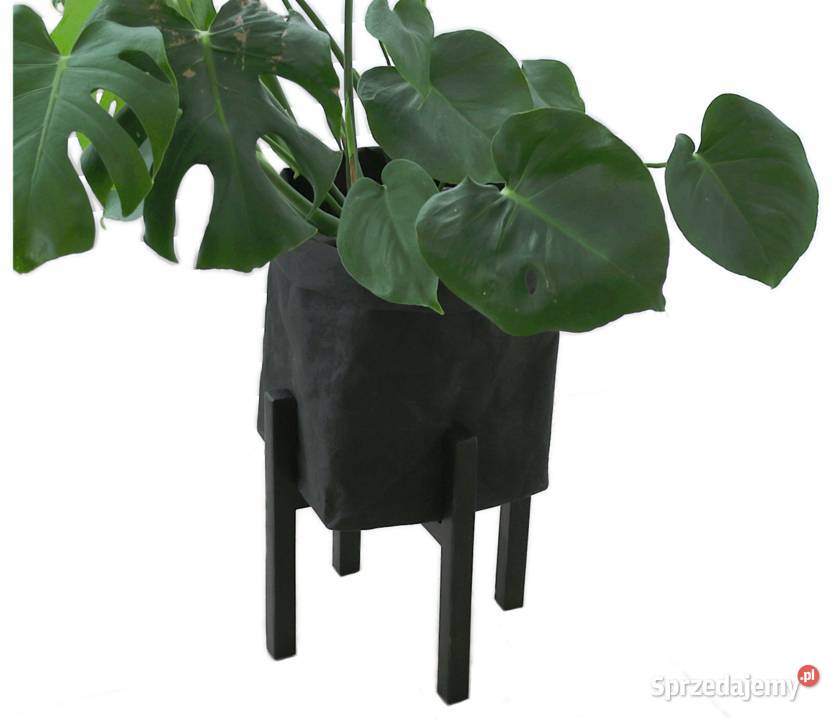 Stojak na kwiaty drewno dębowe 35h30 dąb czarny dolnośląskie sprzedam