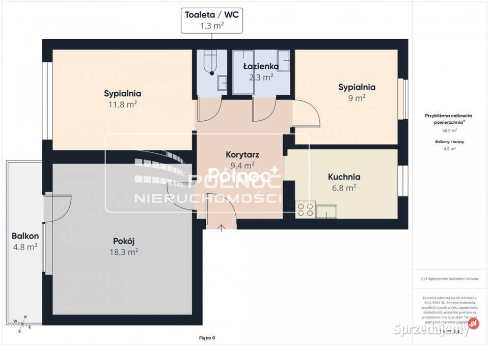Ełk Małeckich 3B mieszkanie w centrum parku 57.7m2