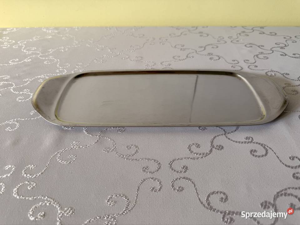 Metalowa taca srebrna vintage 36 dekoracyjna śląskie Czerwionka-Leszczyny