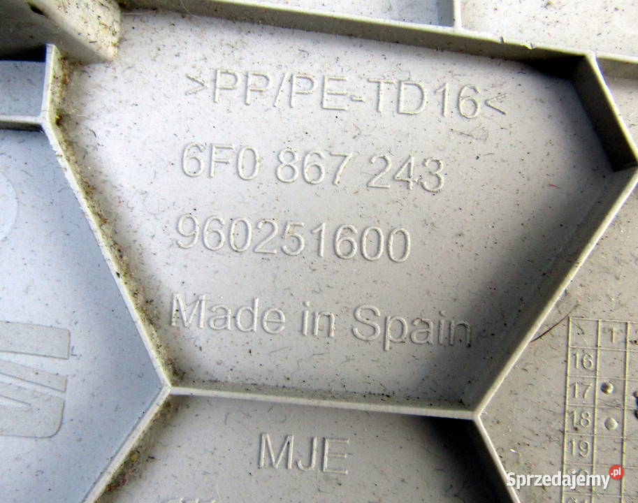 OSŁONA NAKŁADKA SŁUPKA ŚRODKOWEGO SEAT IBIZA V Mysłaków