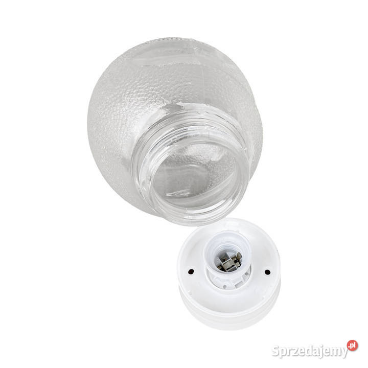 Szklany kinkiet przemysłowy DZPE Polska lata 70 mazowieckie Warszawa