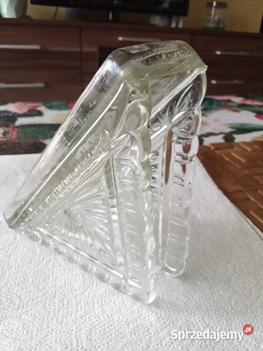 PRL serwetnik szkło art deco Łódź sprzedam