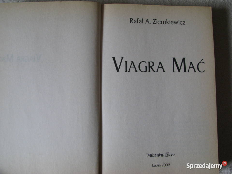 Viagra mać Rafał A Ziemkiewicz Wydanie I małopolskie Brzegi