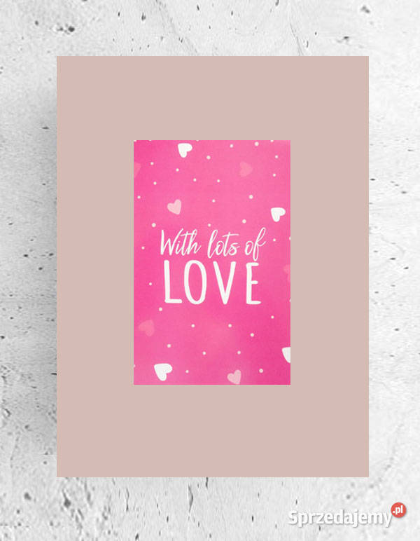 love plakat 21x30 pudrowy plakat z napisami mały Dekoracje i ozdoby Olsztyn