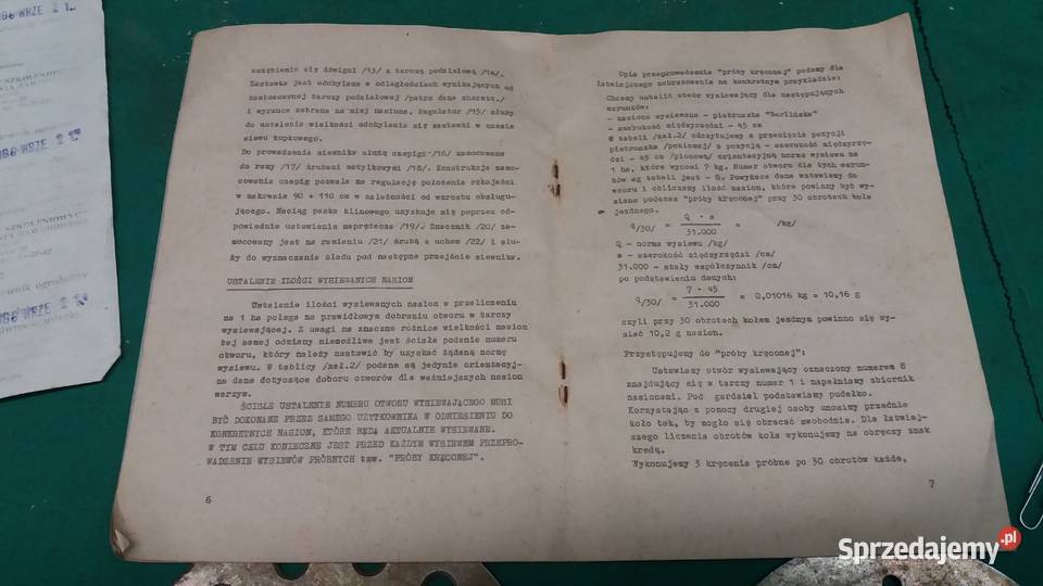 Siewnik Bonifacy instrukcja obsługi i karta Strzyżów