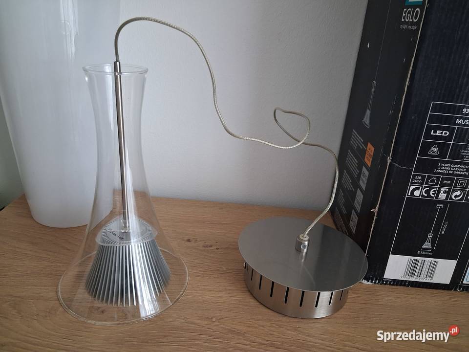 Śliczna lampa wisząca Led szkło Warszawa