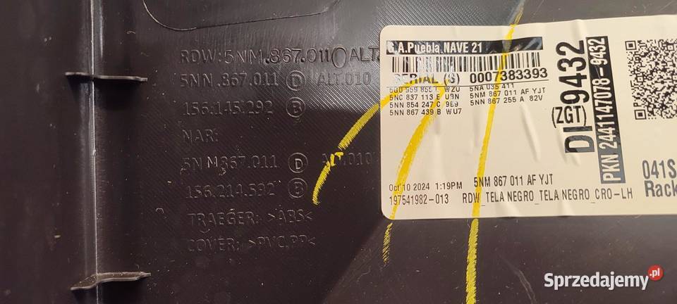 TIGUAN II ALLSPACE BOCZEK DRZWI LEWY PRZÓD RHD osobowe