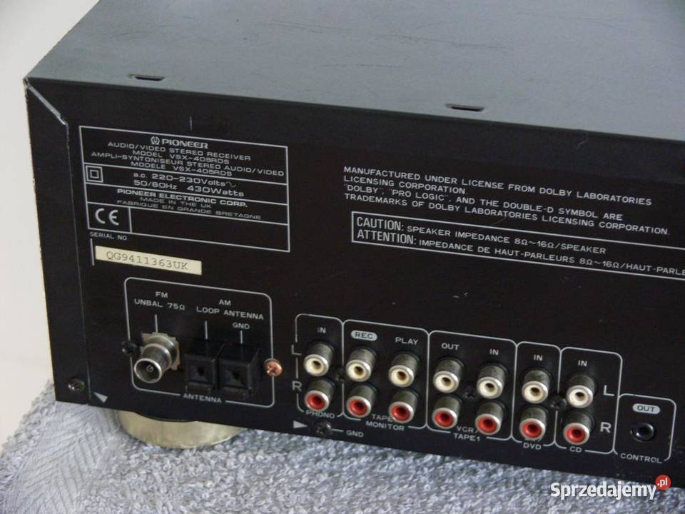 Amplituner Pioneer VSX405RDS mocny 430 wat podkarpackie Jasło sprzedam