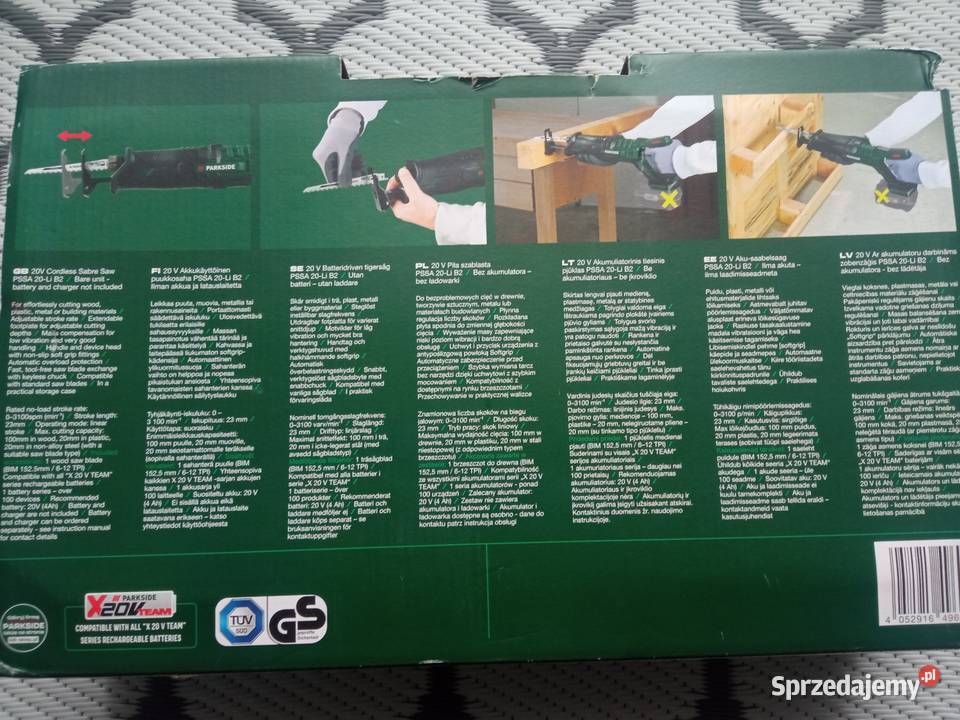Akumulatorowa piła szablasta PSSA 20Li B2 bez kujawsko-pomorskie Bydgoszcz