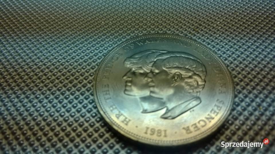 MONETA Wielka Brytania 25 pensów 1981 040 mazowieckie Warszawa