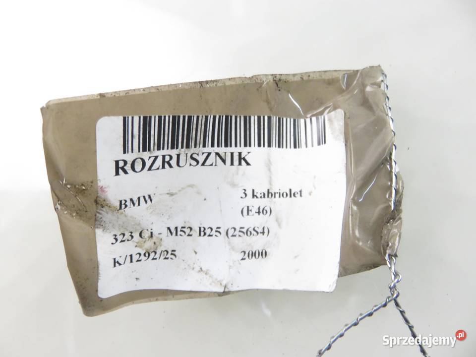 ROZRUSZNIK BMW 3 E46 323 Ci 1740374 0001108157 osobowe Układ elektryczny silnika
