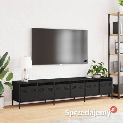 Szafka RTV czarna 202x39x435 stal walcowana na mazowieckie