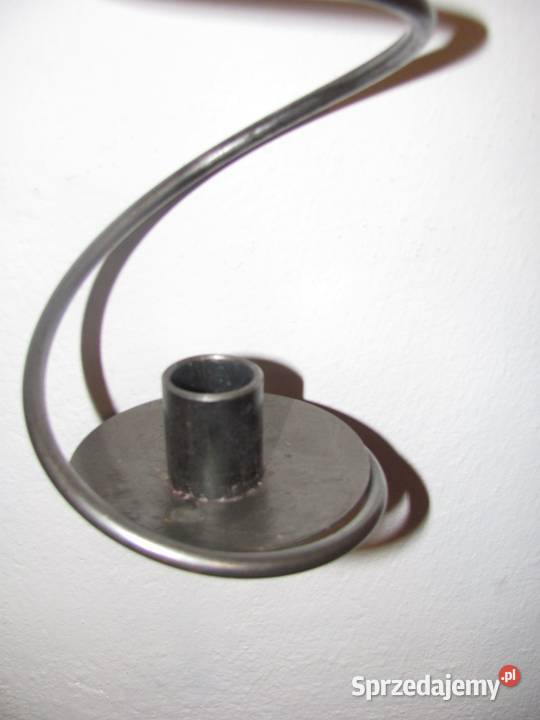 świecznik metalowy wiszący spiralny Zamość
