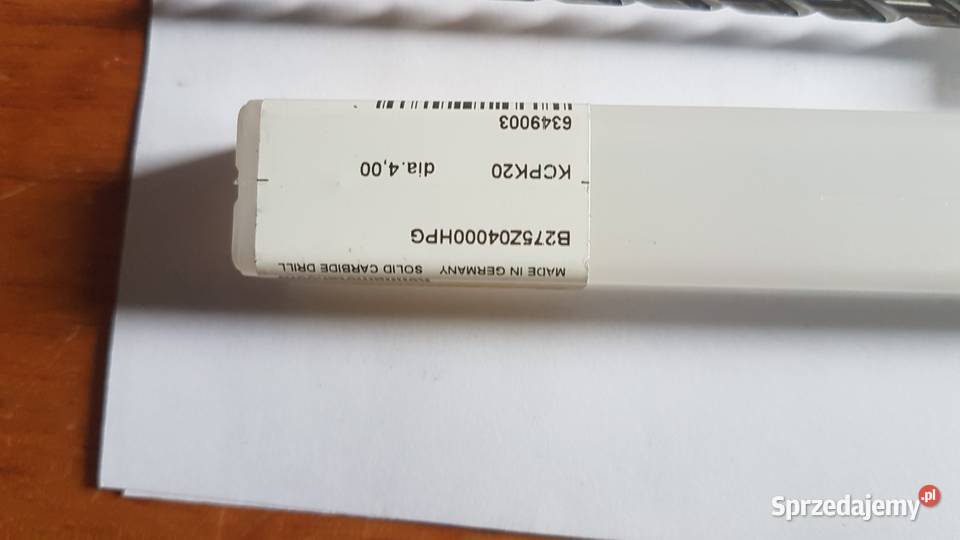 Wiertło kennametal 4mm długie z chłodzeniem Gliwice