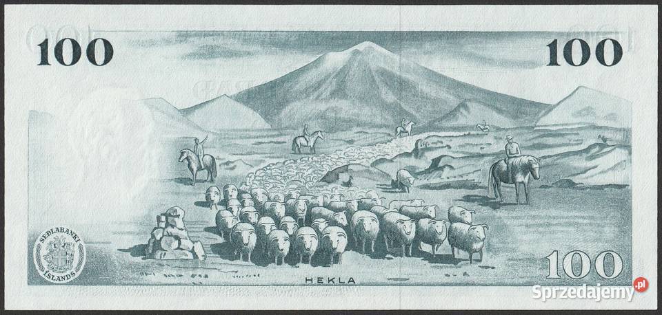 ISLANDIA 100 KORON 1961 TRYGGVI GUNNARSSON STAN Łódź