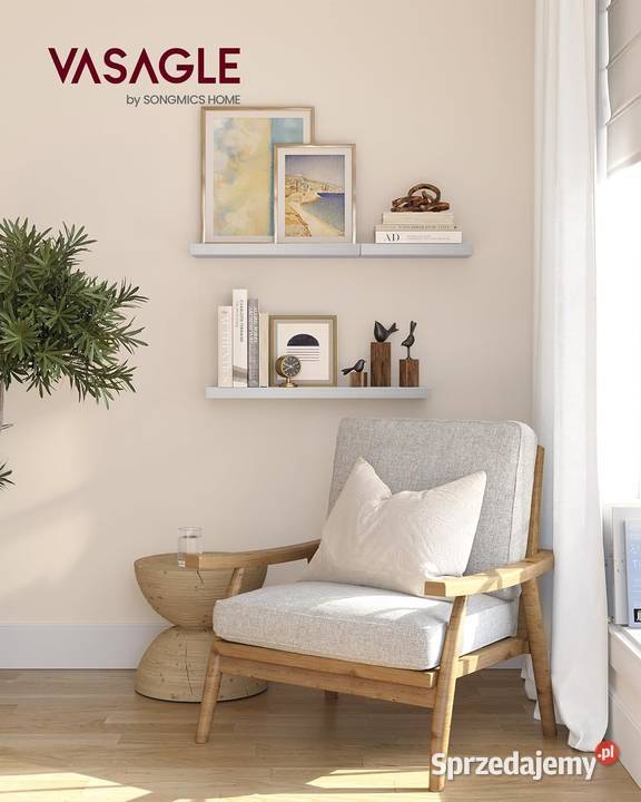 Półka ścienna 20x80x38 biały klon