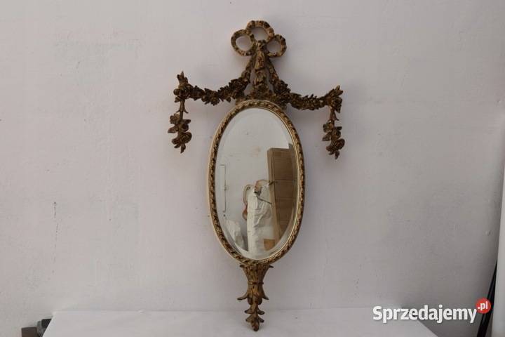 srebrne LUSTRO owal 90x56 RAMA srebro FAZA małopolskie Kraków sprzedam