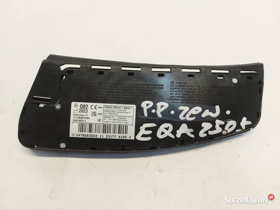 Mercedes EQA 250 W243 PODUSZKA FOTELA PRAWA Poduszki powietrzne