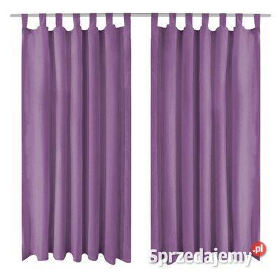vidaXL Zasłony z mikrosatyny 2 z pętelkami mazowieckie Warszawa