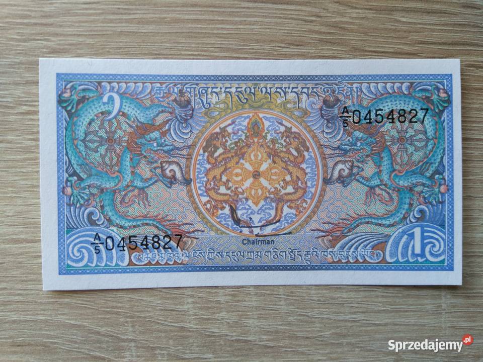 Banknot 1 ngultrum Bhutan Chrząstawa Mała